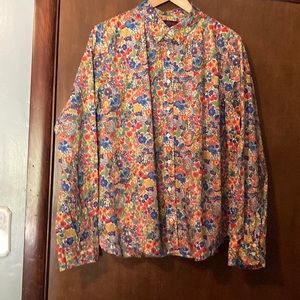 JCrew Liberty print button down shirt